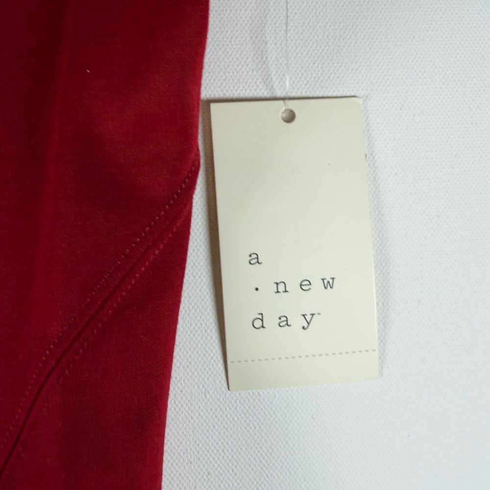 A New Day Women's Knit Maxi Dress - Size Medium Color Red - Picture 6 of 9